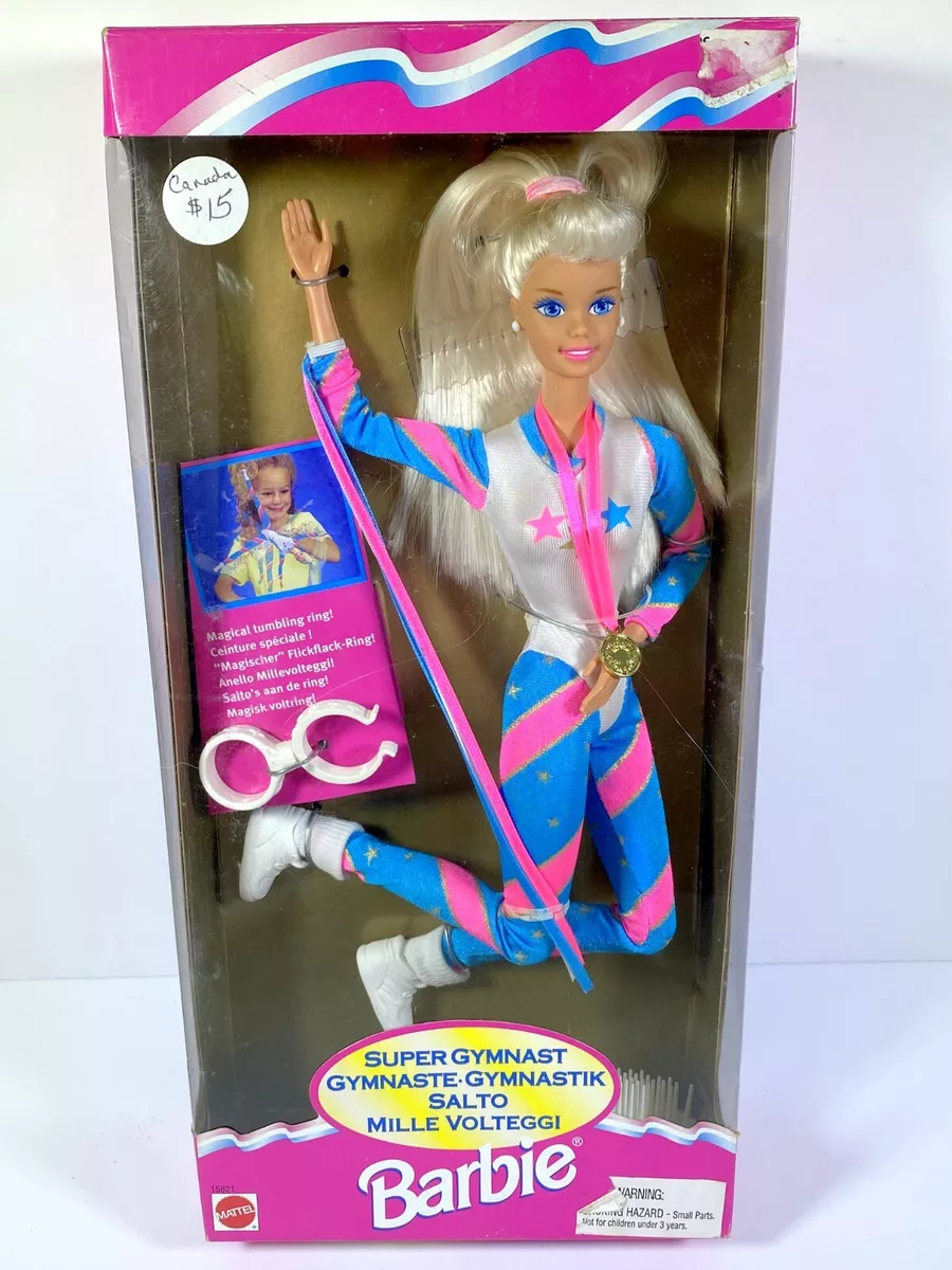 NIB BARBIE DOLL 1995 SUPER GYMNAST FOREIGN ISSUE 15821 BOX 1 | eBay