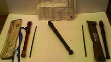 3X Recorder Flute  CLEANING RODS w/POUCHES LOT: Aulos  803S , Harmony  Suzuki