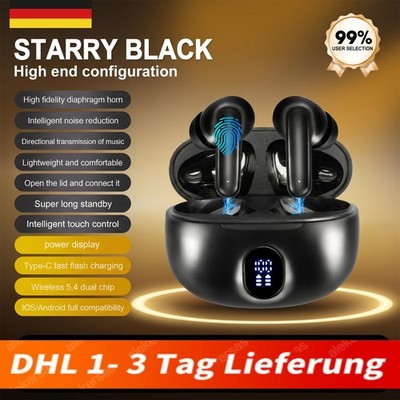 Kopfhörer True Wireless In-Ear Earbuds Bluetooth 6.0 Noise Cancelling ANC ENC