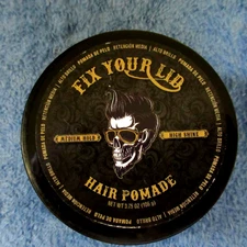 Fix Your Lid Hair Pomade for Men 3.75 oz Water Based Medium Hold High Shine