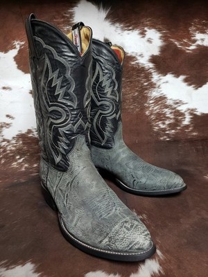 vintage Tony lama ウエスタンブーツ　グレー Tony Lama Vintage Sueded Bull Shoulder 🐮 Western Cowboy Boots