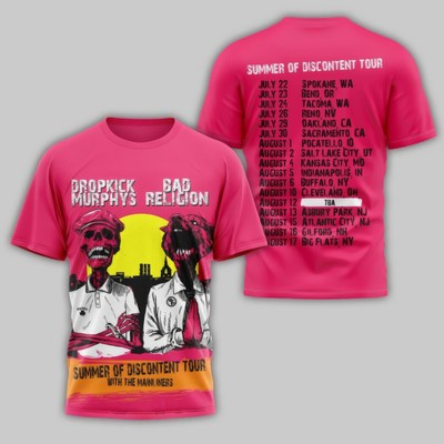 Dropkick Murphys Bad Religion Tour 3D T Shirt
