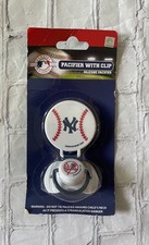 New York Yankees MLB Baseball Baby Silicone Pacifiers with clip gift set