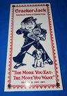 Vintage Ande Rooney Porcelain Enamel Cracker Jack Sign, Made In The USA