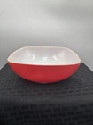 1950s Vintage Pyrex Red Square Hostess Casserole Dish Bowl