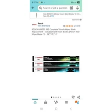 BOSCH B36003 360 Complete Vehicle Wiper Blade Replacement - 26"/17"/12"