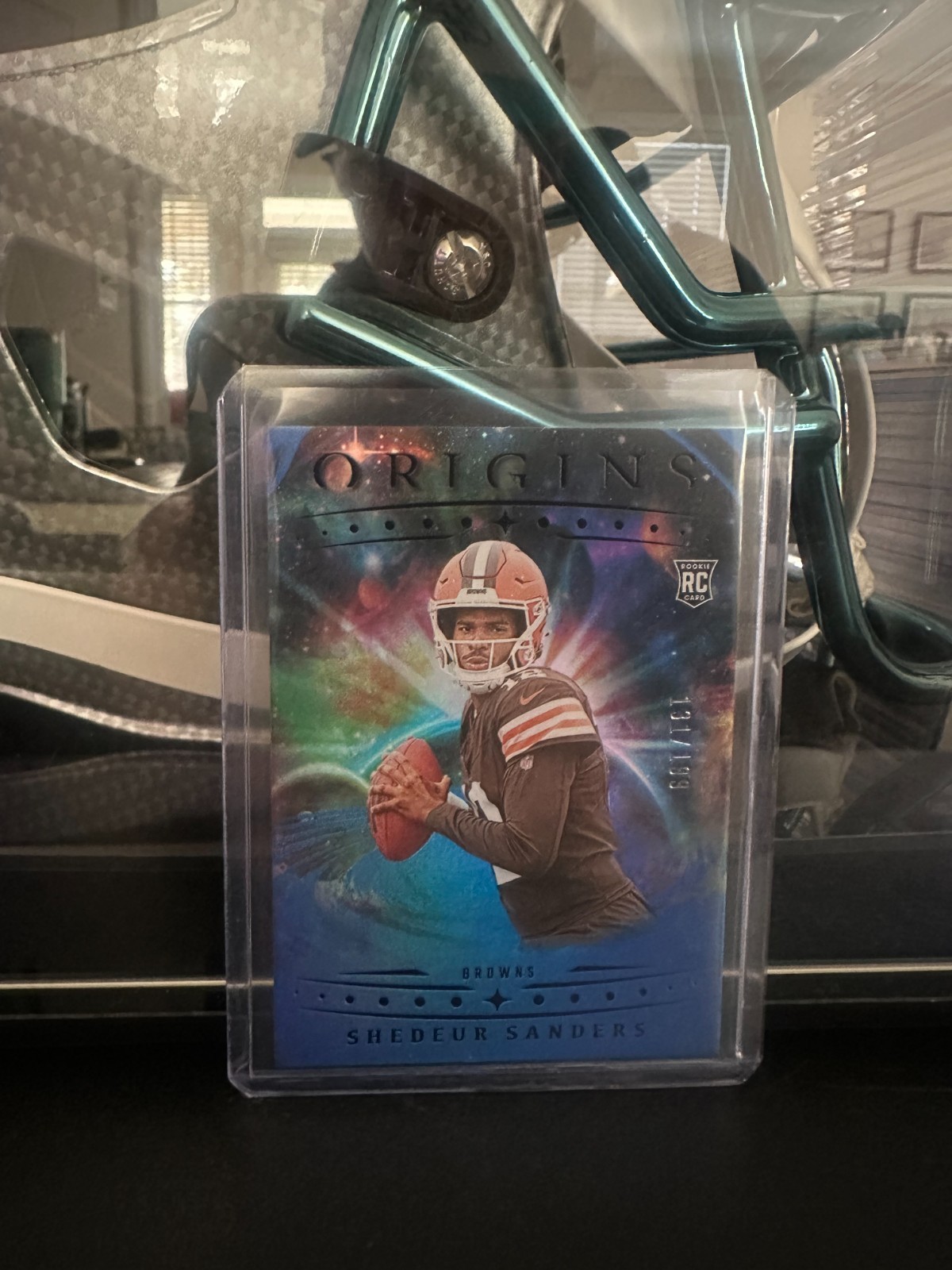 2025 Panini Origins Shedeur Sanders /199 Holo Blue #107 RC Cleveland Browns