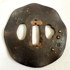 Japanese Tsuba Sword Guard Iron Antique Katana Sword guard Weapons