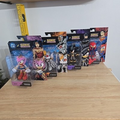 Jakks DC x Sonic The Hedgehog Tails Cyborg Amy W Knuckles Shadow  Action Figures