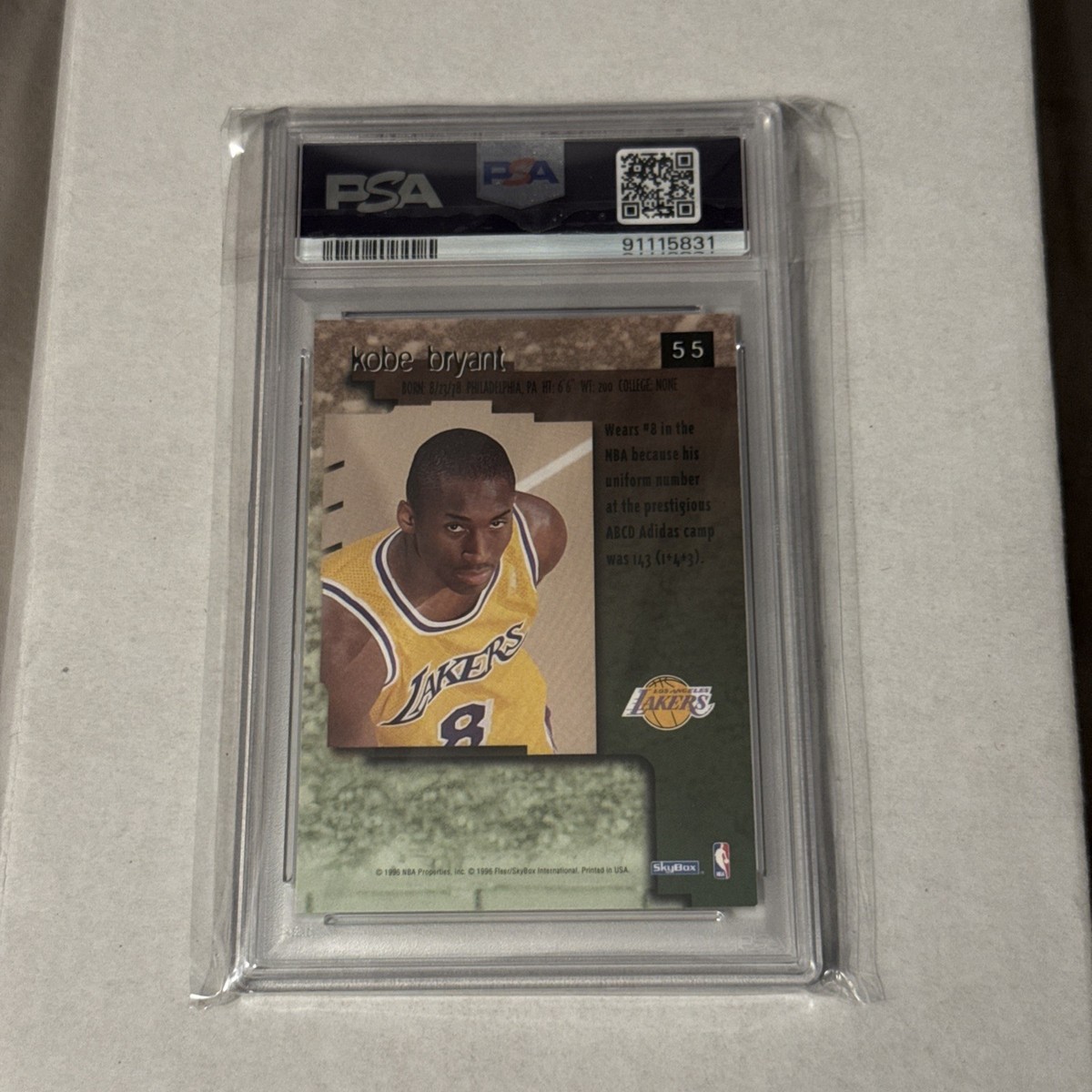 1996 SKYBOX PREMIUM KOBE BRYANT ROOKIE RC PSA 8. G001016 | eBay