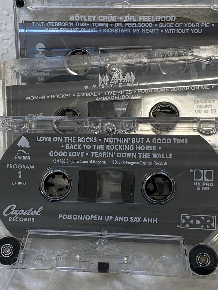 Lot of 12 Cassette Tape 80's Hard ROCK METAL Poison DEF Leppard JUDAS PRIEST + Foto 4 de 4