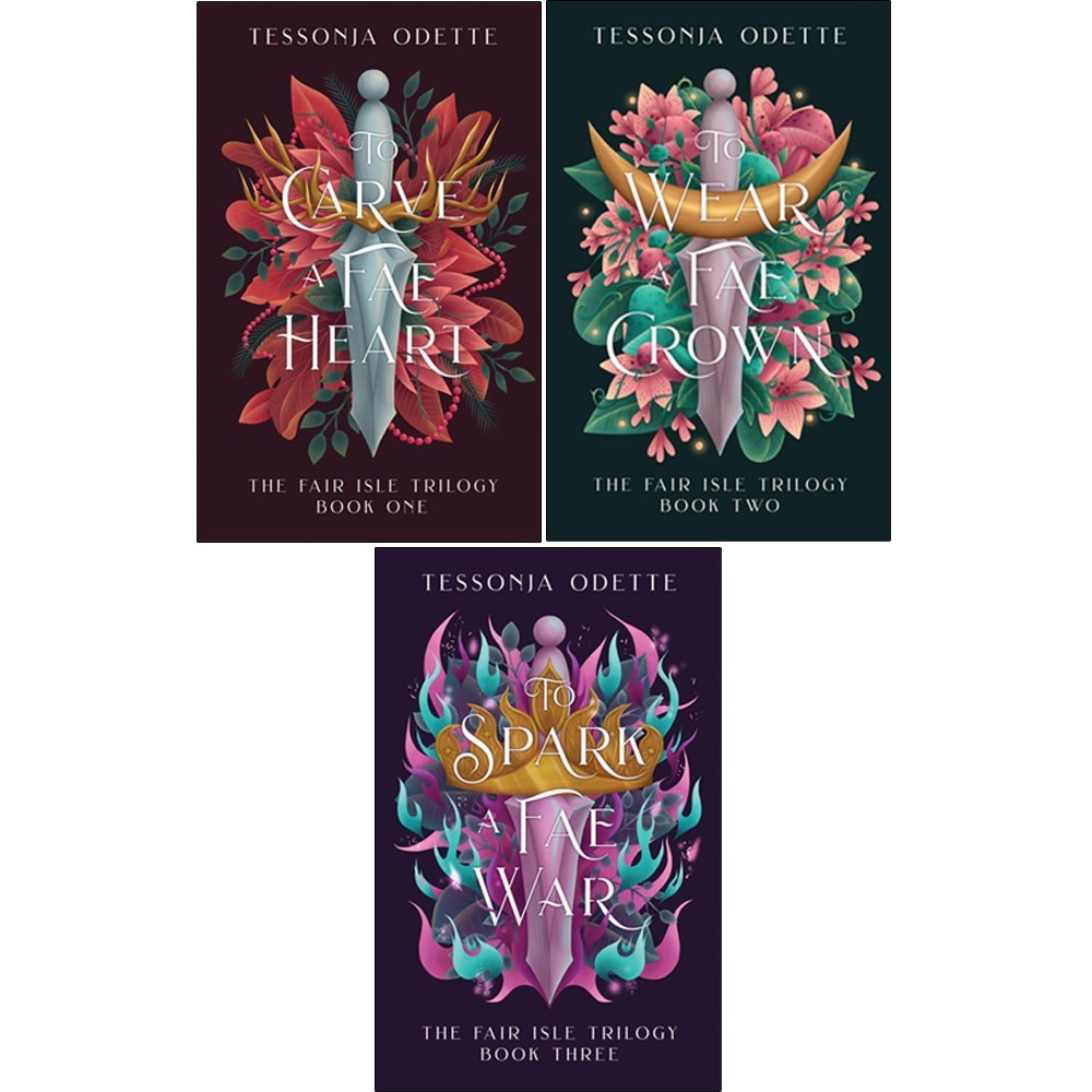 Fair Isle Trilogy by Tessonja Odette 3 Books Collection Set To Carve a Fae Heart