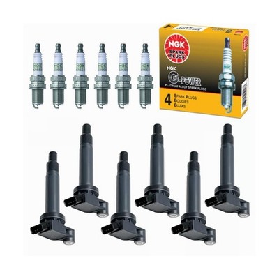 UF267 Ignition Coil Pack & NGK Spark Plug Replacement For Toyota Highlander C...