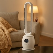 Bladeless Tower Fan Heater 2000W Oscillating 2-in-1 White - Brand New ✅📦