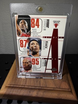1996 Upper Deck Chicago Bulls Building A Winner Team Card Jordan Pippen Rodman  