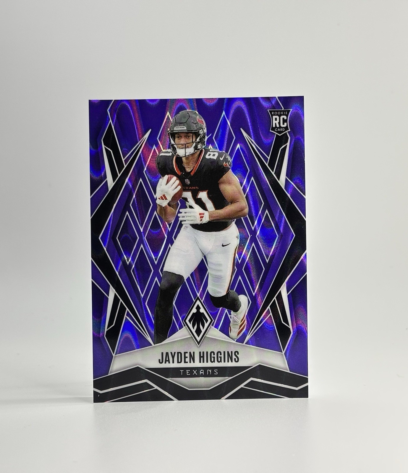 2025 Phoenix Purple Seismic /49 Jayden Higgins #180 RC Houston Texans