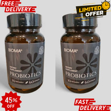 Bioma Probiotics for Digestive Health 3-in-1 Gut Health Formula 60 ct pack of 2