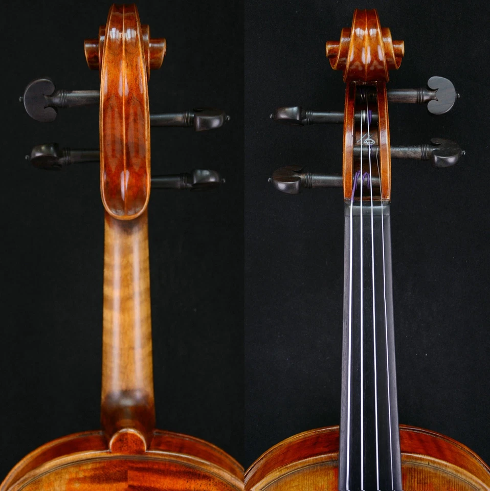 Great Violin 4/4 Full Size Guarneri Violin Antiqued Style Oil Varnish W-0902 - Image 4 of 4