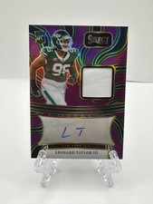 2024 Panini Select Signature Memorabilia Leonard Taylor III #RSM-LTR Purple /49