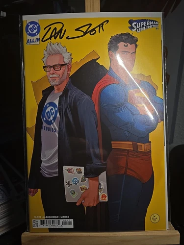 SUPERMAN UNLIMITED 1 SIGNED DAN SLOTT COA COVER DAN MORA ART RAFAEL ALBUQUERQUE 