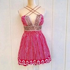 Anthropologie Plenty by Tracy Reese printed polka dot strappy vneck dress...