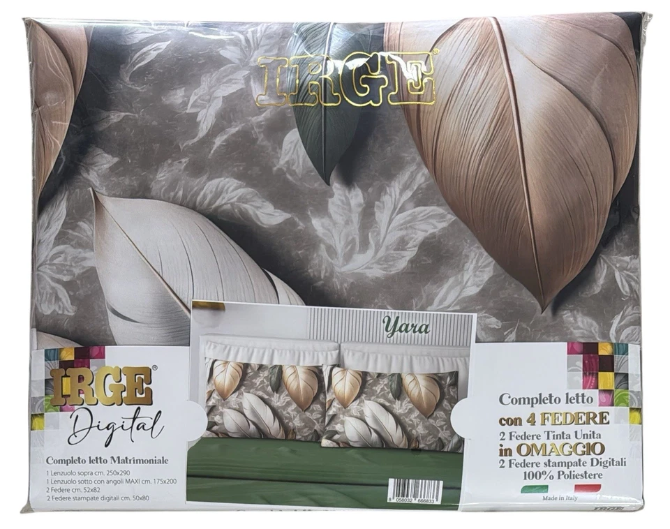 🛏️ Completo Letto Matrimoniale IRGE Digital con 4 Federe – Made in Italy - Immagine 2 di 4
