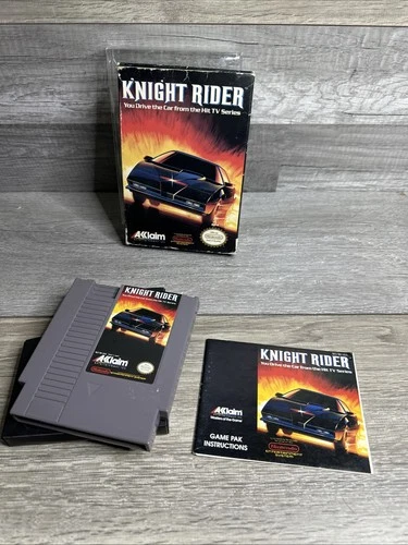 Knight Rider Nintendo NES 1989 Video Game with Box and Manual