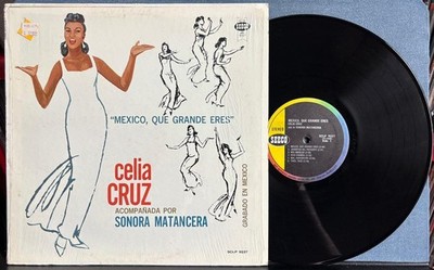 CELIA CRUZ LA SONORA MATANCERA MEXICO QUE GRANDE ERES~VG++ 70's SEECO LP~SHRINK