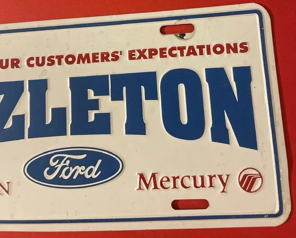 Hazleton Ford Dealership Booster License Plate Lincoln Mercury Pennsylvania