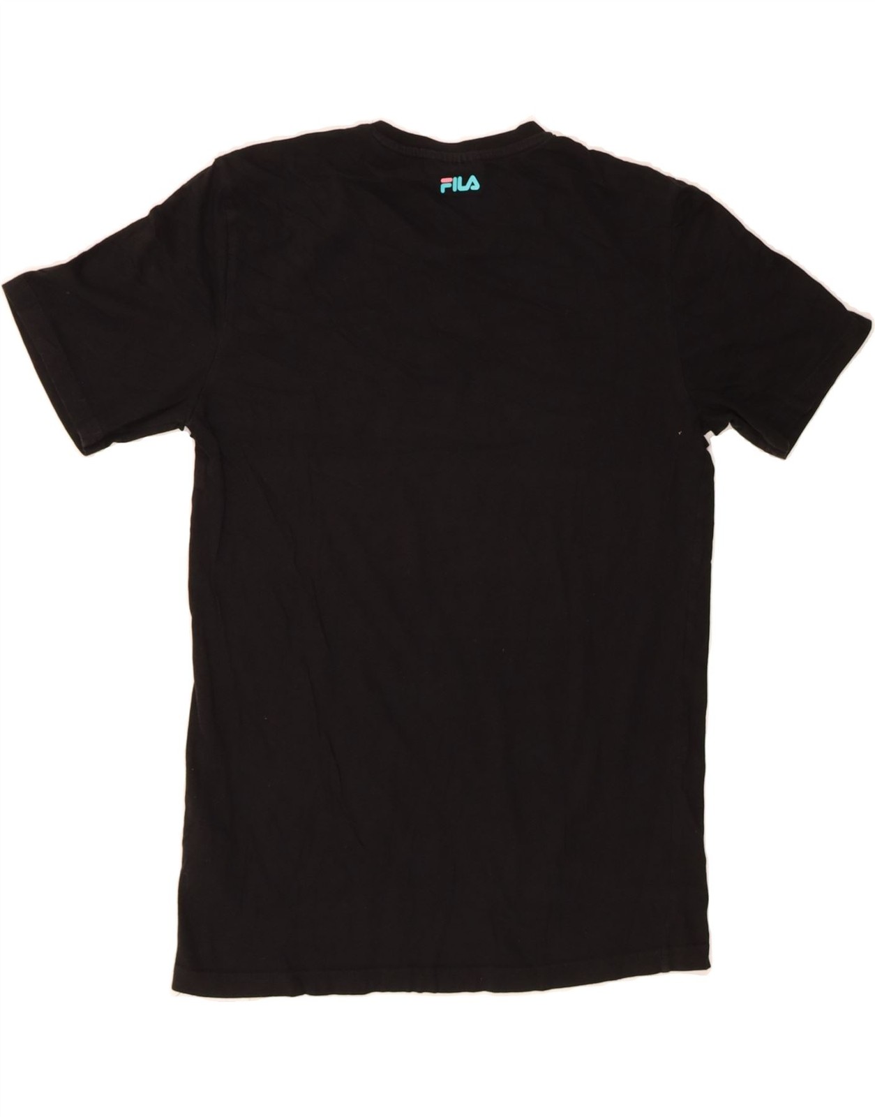 FILA Maglietta Uomo Grafica Top Piccolo Nero Colorblock Cotone CW36