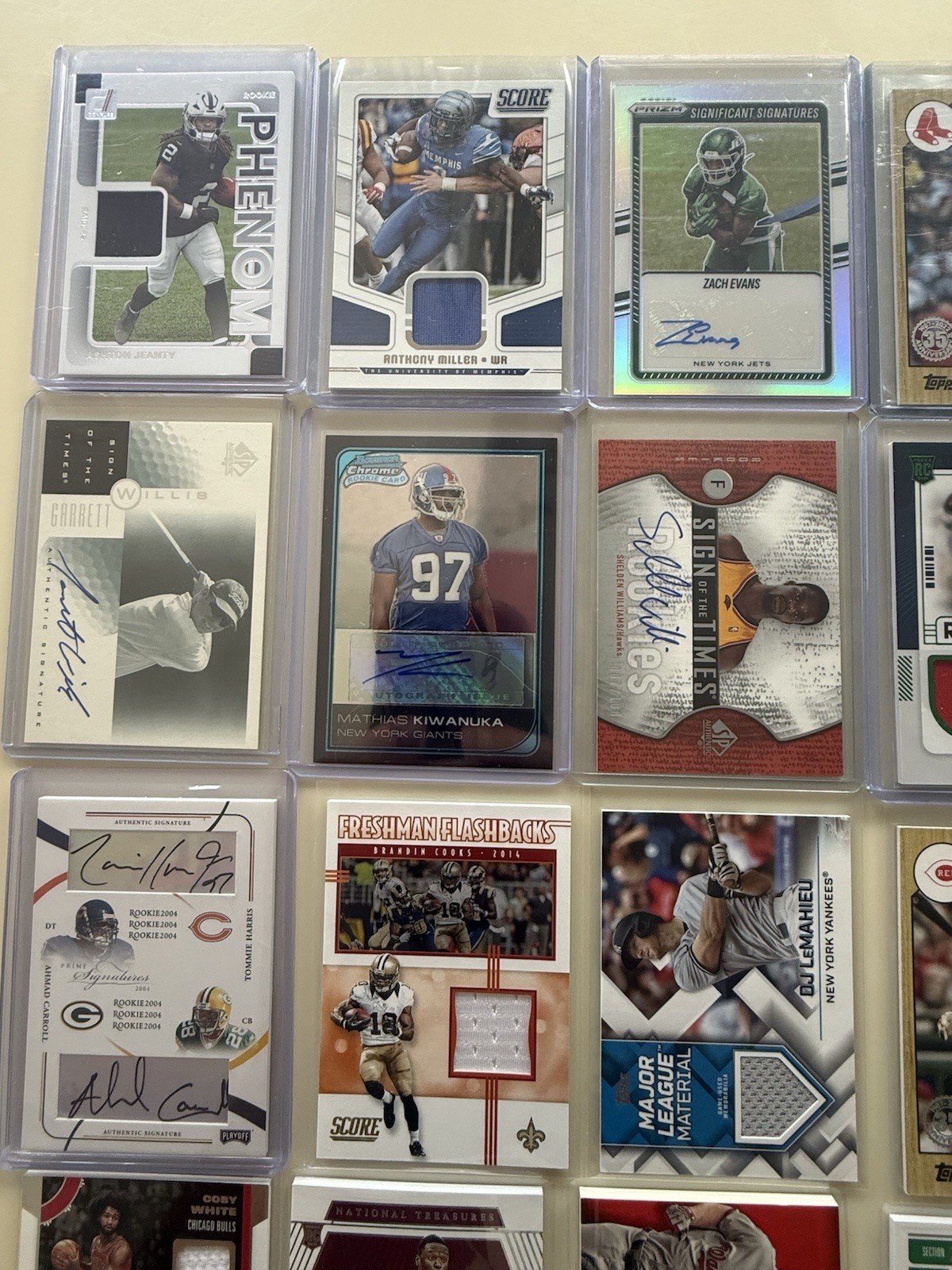 Game Used Jersey Mem Auto Rookie Lot of 30 Cards All Different MLB NBA NFL view 3