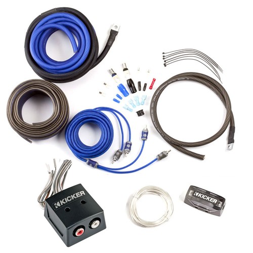 Kicker CK4 4-Gauge Amp Kit with KISLOC Line Output Converter for Factory Radio