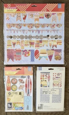Basic Grey **SOLEIL** Accessories LOT: 2 Pkgs Chip Stickers + Garland NEW