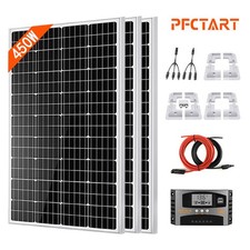 300W 360W 450W 600W 12V Mono Solar Panel Kit Caravan RV Boat Shed Battery Camper