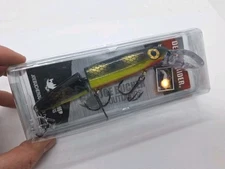 6" Joe Bucher Baby Depth Raider Black Perch Crankbait Musky Lure