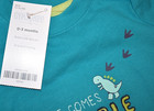 4TA NWT 2016 Gymboree 0-3M HERE COMES TROUBLE Dinosaur bodysuit Shirt Top — photo 4