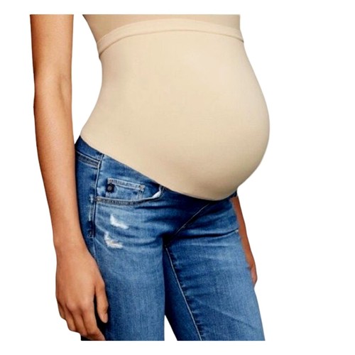 Pantalones de mezclilla ajustados AG ADRIANO GOLDSCHMIED maternidad desgastados con panel vientre talla 24 R - Imagen 3 de 7