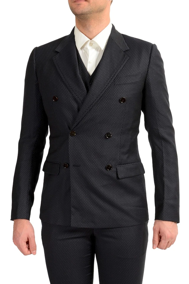 Dolce & Gabbana Men's 100% Wool Double Breasted Three Piece Suit US 36R IT 46R - Image 4 of 4