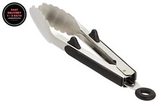 Pinzas de cocina de acero inoxidable, agarre antideslizante, 9 pulgadas. Nuevo
