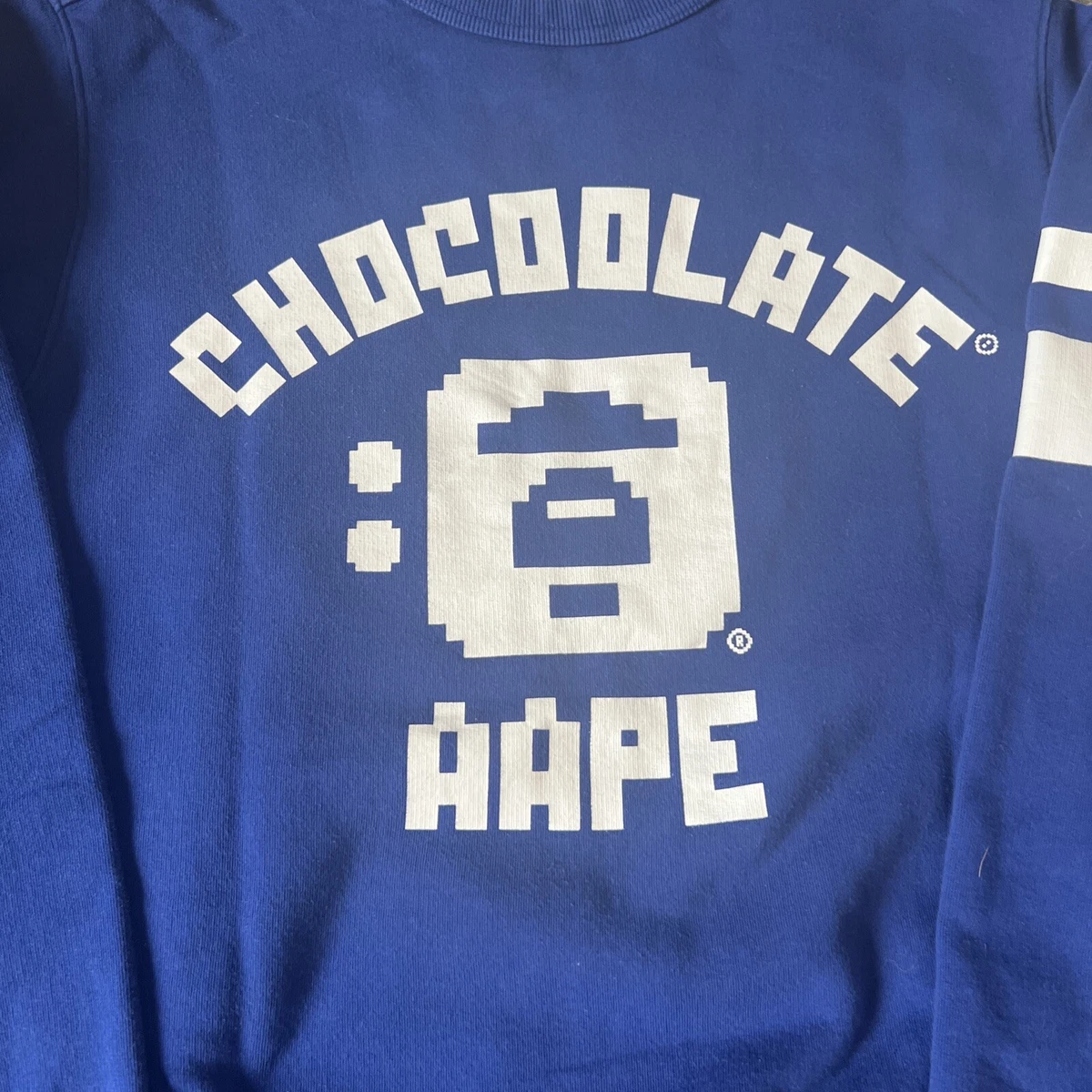 Aape by A Bathing Ape x Dark Chocoolate Crewneck Sweatshirt Rare