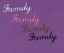 FAMILY  4 die cuts scrapbook cards