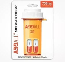 AddAll XR 750mg, Energy Focus 2 Full Box - 24Packs - 48 Capsules - FREE SHIP USA