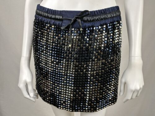 AUTHENTIC GUCCI COUTURE SILK BEADED & TIE SKIRT MI