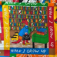 When I Grow Up Dinosaur Fabric for Quilt, Craft, Sew - 54x44"