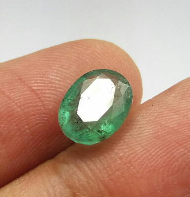 3,00 Ct Natürlicher Feinster Grüner Smaragd Ovalschliff Echter Smaragd Sambia...