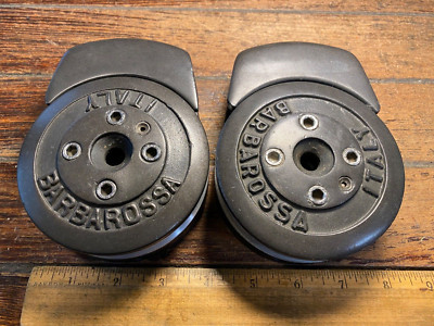 PAIR OF HARKEN (BARBAROSSA) OPENING SINGLE FOOT BLOCKS 4,400# SWL, 9/16'' LINE