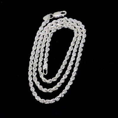 ベース silver925 chain necklace Pure S925 Sterling Silver Chain Women Men Round Wheat Link