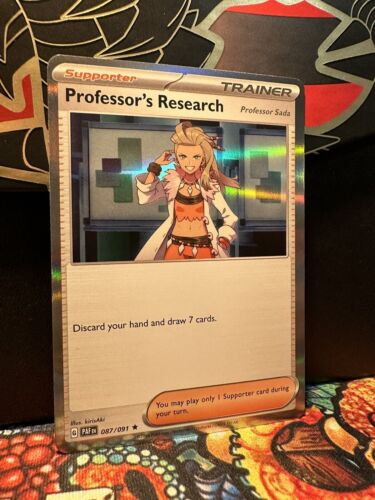 Professor's Research Rare Holo 2024 PALDEAN FATES Pokemon TCG Card 087/091 - Picture 1 of 2