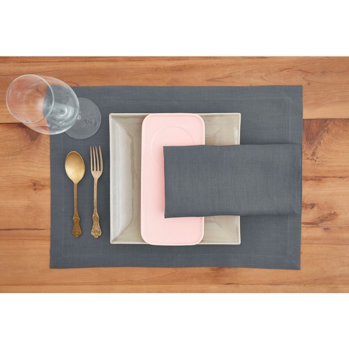 Solino Home Linen Dinner Napkins Square Set of 4 for Fall Solid, Fete 20x20 In - Picture 62 of 155