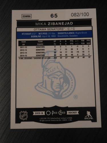 2015/2016 O-Pee-Chee Hockey Black Rainbow/100 1-400 U PICK - Picture 103 of 659